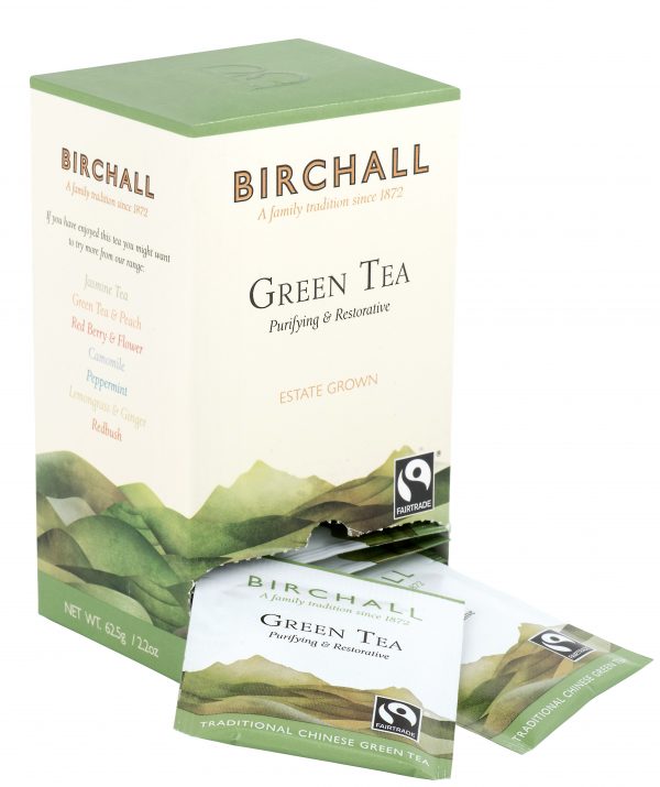 birchall green tea 25 enveloped tea